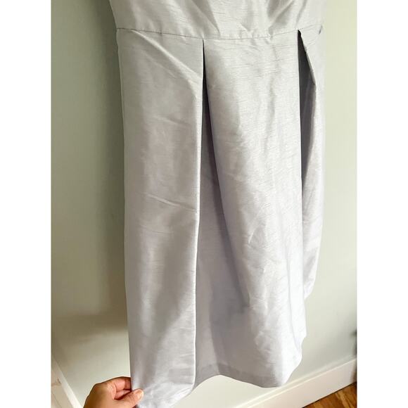 NWT | Alfred Sung | Dupioni Cocktail Bridesmaid Dress | Dove Gray | Size 12 - Picture 5 of 10